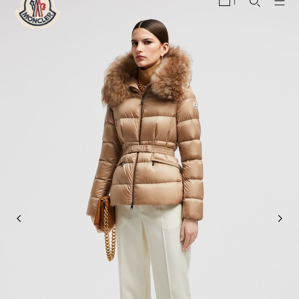 Moncler caramel coat size 4